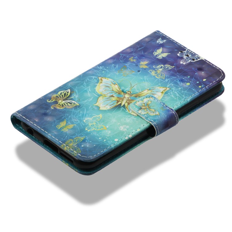 Light Spot Decor Pattern Printing Wallet Leather Cover for Asus Zenfone 5Z ZS620KL - Butterfly-8