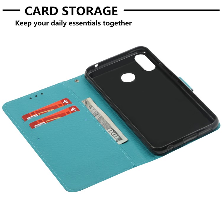 Light Spot Decor Pattern Printing Wallet Stand Leather Cell Phone Case Accessory for Asus Zenfone 5Z ZS620KL - Cool Skull-6