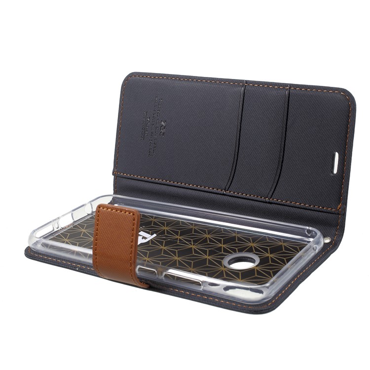 ROAR KOREA Twill Leather Wallet Stand Case for Asus Zenfone 5 ZE620KL - Black-5