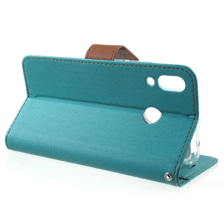 ROAR KOREA Twill Leather Wallet Stand Protector Cover for Asus Zenfone 5 ZE620KL - Green-4