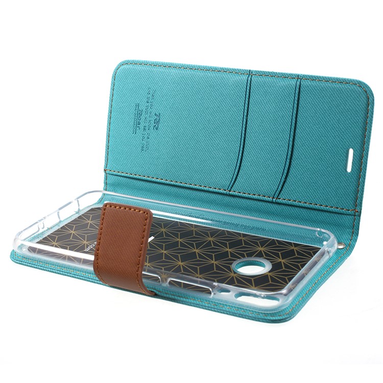 ROAR KOREA Twill Leather Wallet Stand Protector Cover for Asus Zenfone 5 ZE620KL - Green-5