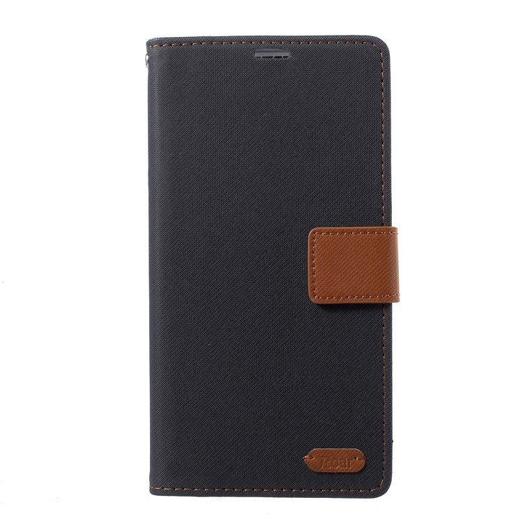 ROAR KOREA Twill Leather Wallet Case for Asus Zenfone 5 Lite ZC600KL - Black-2