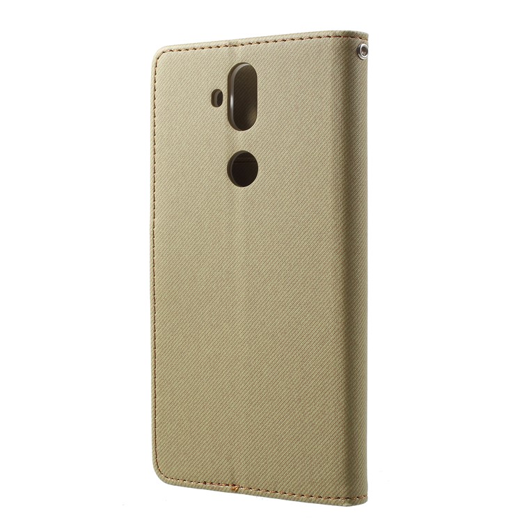 ROAR KOREA Twill Leather Wallet Flip Mobile Cover Case for Asus Zenfone 5 Lite ZC600KL - Khaki-3