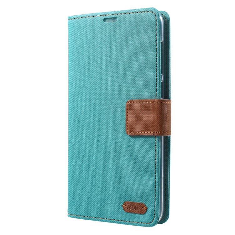 ROAR KOREA Twill Leather Wallet Stand Phone Magnetic Shell for Asus Zenfone 5 Lite ZC600KL - Green-1