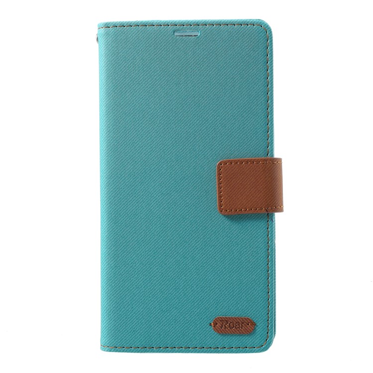 ROAR KOREA Twill Leather Wallet Stand Phone Magnetic Shell for Asus Zenfone 5 Lite ZC600KL - Green-2