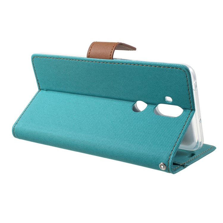 ROAR KOREA Twill Leather Wallet Stand Phone Magnetic Shell for Asus Zenfone 5 Lite ZC600KL - Green-4