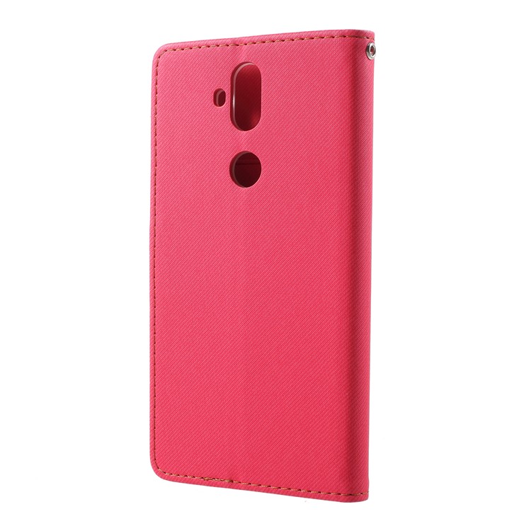 ROAR KOREA Twill Leather Wallet Flip Mobile Phone Case for Asus Zenfone 5 Lite ZC600KL - Rose-3