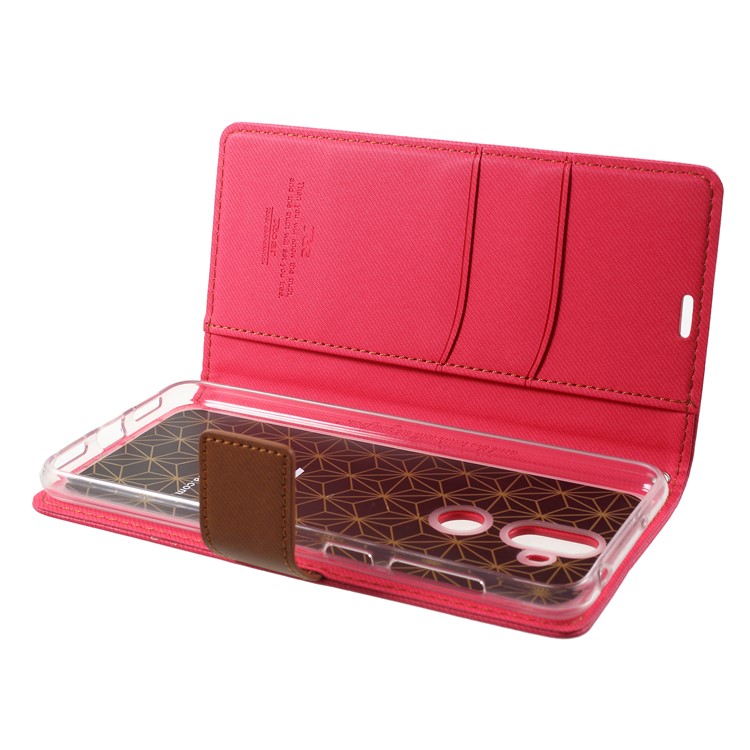 ROAR KOREA Twill Leather Wallet Flip Mobile Phone Case for Asus Zenfone 5 Lite ZC600KL - Rose-5