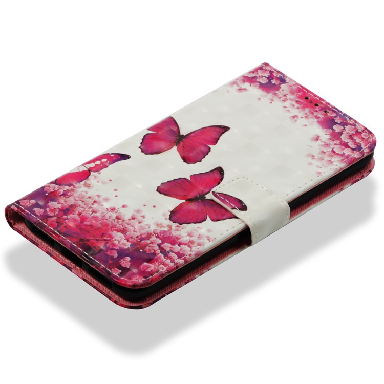 Patterned Light Spot Decor Stand Leather Wallet Mobile Phone Case for Asus Zenfone 5 Lite ZC600KL - Butterflies and Flower-7
