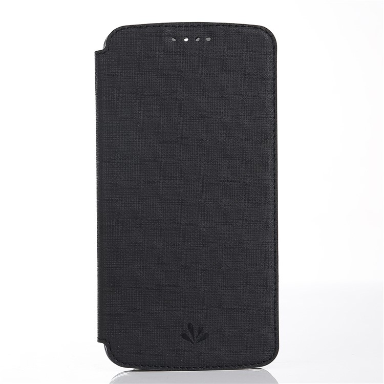 VILI DMX Cross Texture Card Holder Leather Stand Cover for Asus Zenfone 5Z ZS620KL/5 ZE620KL - Black-2