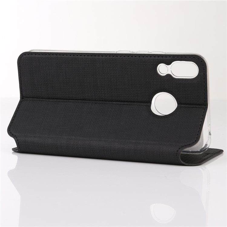VILI DMX Cross Texture Card Holder Leather Stand Cover for Asus Zenfone 5Z ZS620KL/5 ZE620KL - Black-4