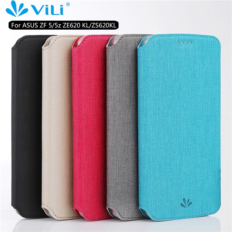 VILI DMX Cross Texture Card Holder Leather Stand Cover for Asus Zenfone 5Z ZS620KL/5 ZE620KL - Black-5