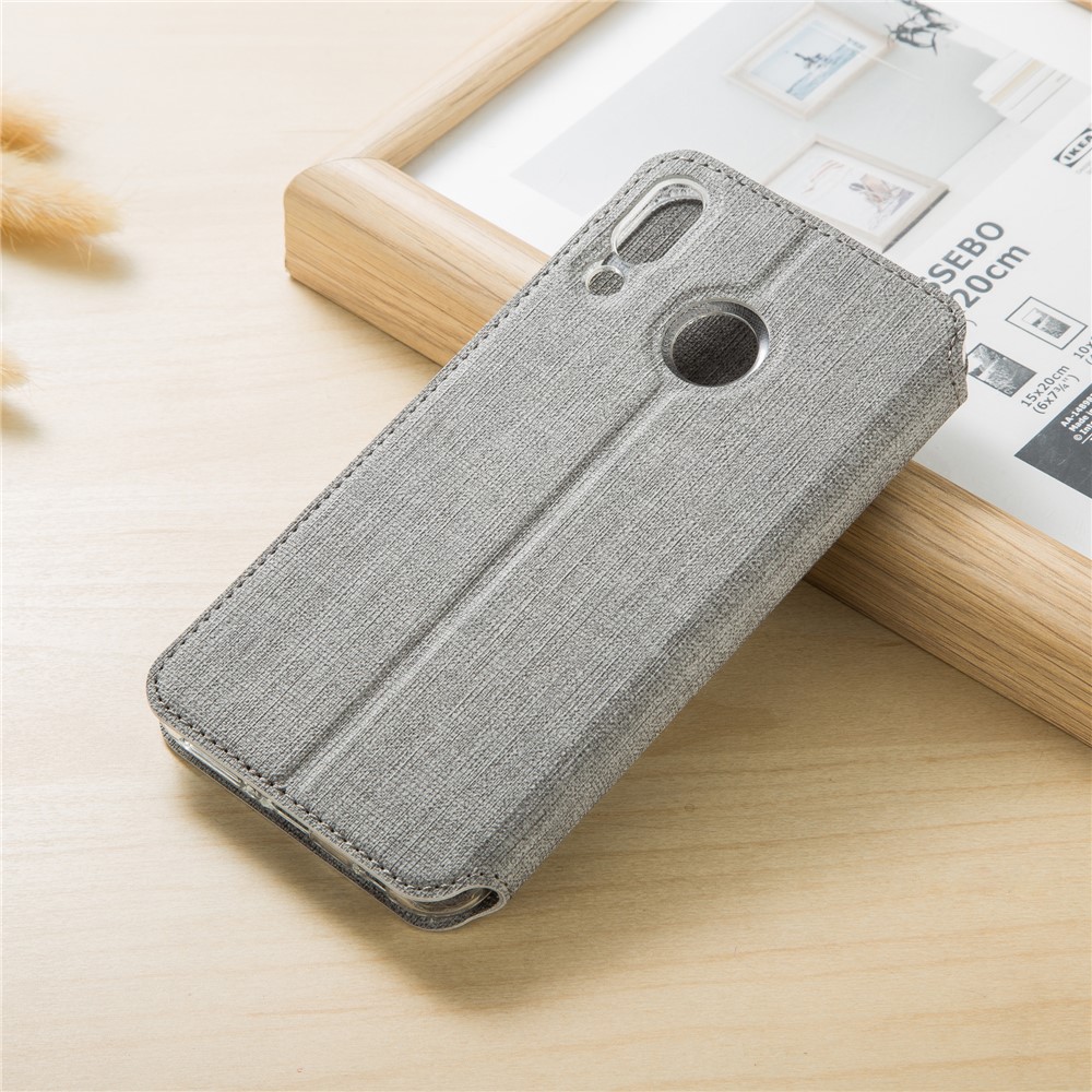 VILI DMX Cross Texture Card Slot Leather Stand Cover for Asus Zenfone 5Z ZS620KL/5 ZE620KL - Grey-2