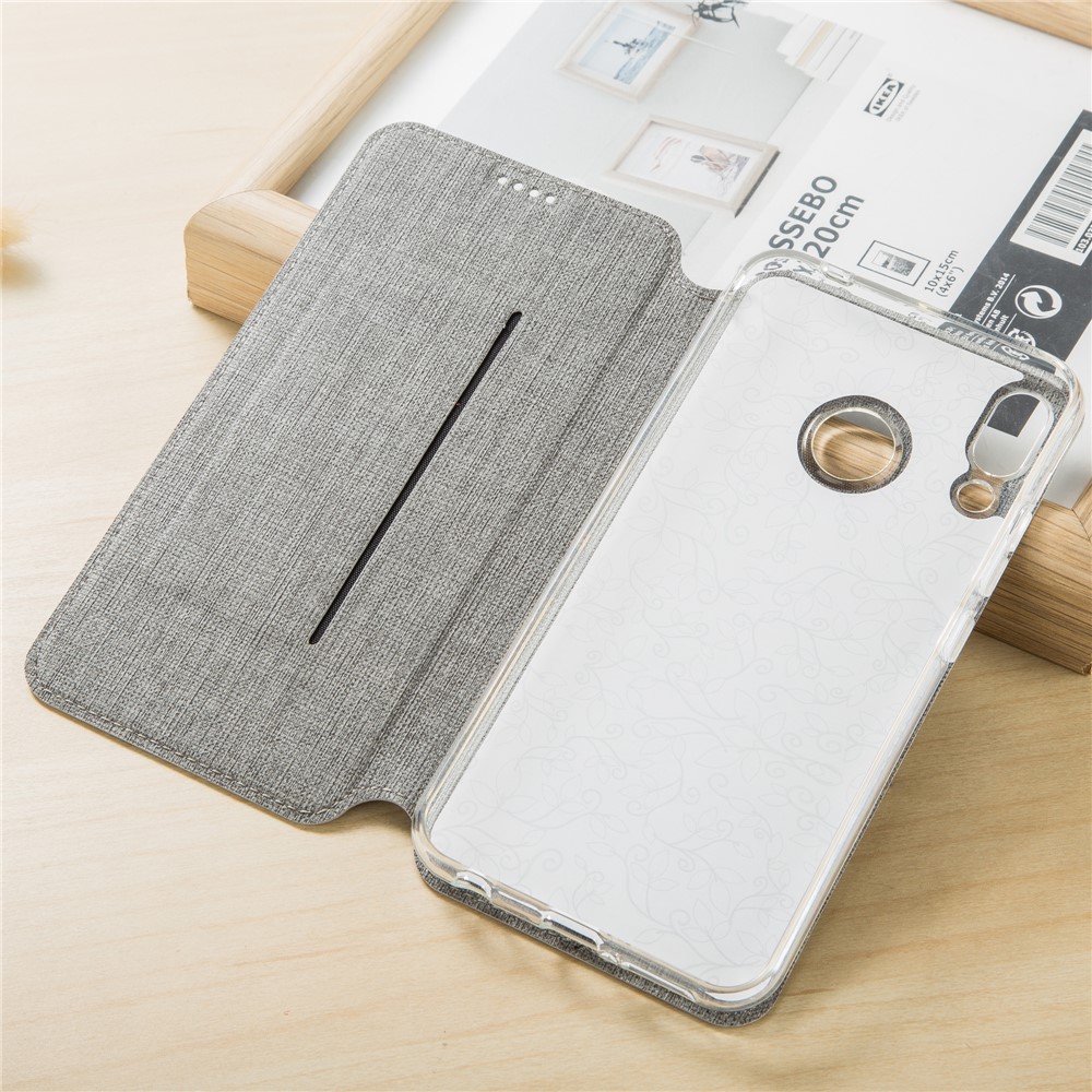 VILI DMX Cross Texture Card Slot Leather Stand Cover for Asus Zenfone 5Z ZS620KL/5 ZE620KL - Grey-3