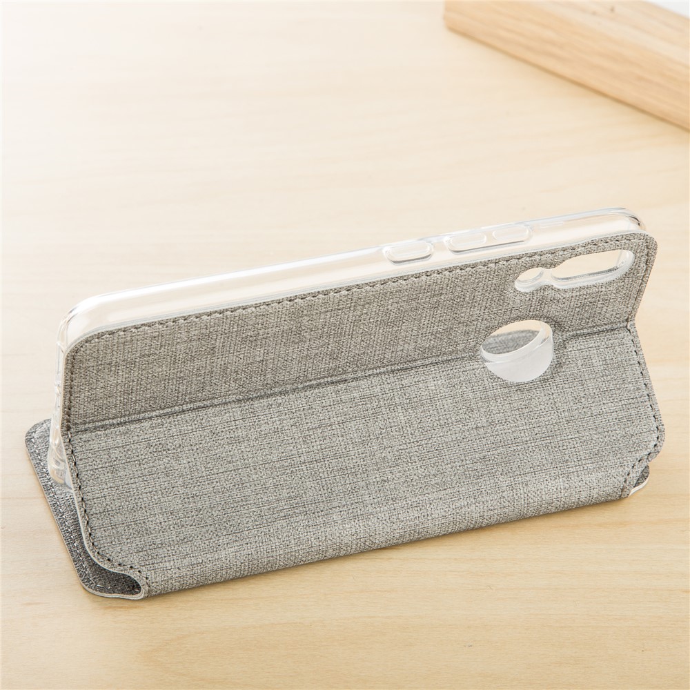 VILI DMX Cross Texture Card Slot Leather Stand Cover for Asus Zenfone 5Z ZS620KL/5 ZE620KL - Grey-4