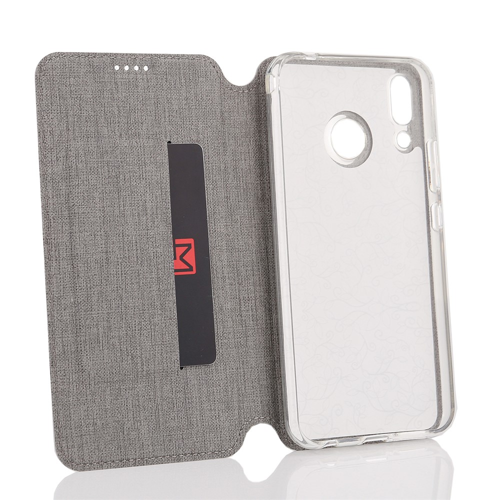 VILI DMX Cross Texture Card Slot Leather Stand Cover for Asus Zenfone 5Z ZS620KL/5 ZE620KL - Grey-8
