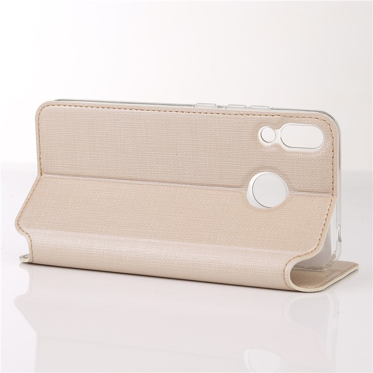 VILI DMX Cross Texture Card Holder Leather Stand Shell for Asus Zenfone 5Z ZS620KL/5 ZE620KL - Gold-4