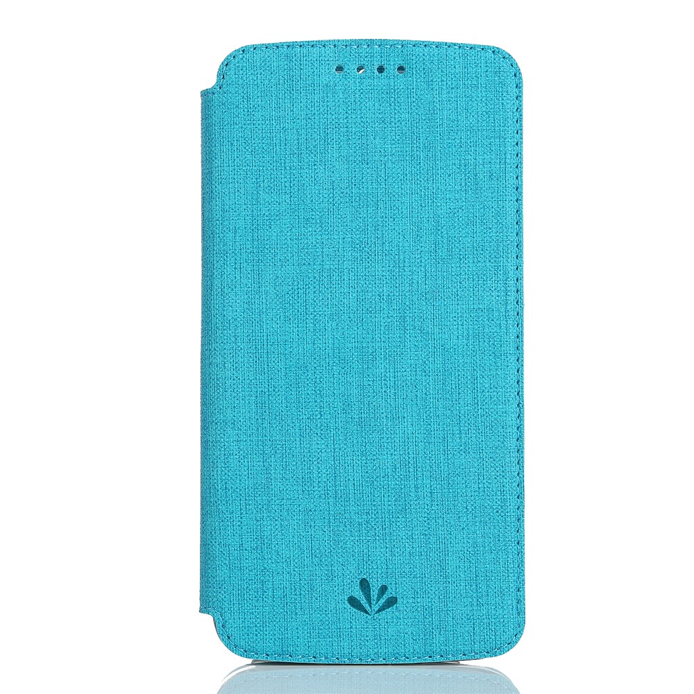 VILI DMX Cross Texture Card Holder Leather Stand Casing for Asus Zenfone 5Z ZS620KL/5 ZE620KL - Blue-2