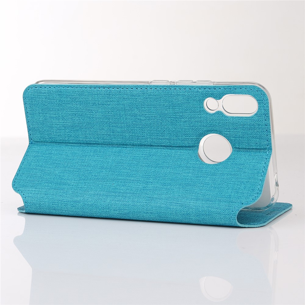 VILI DMX Cross Texture Card Holder Leather Stand Casing for Asus Zenfone 5Z ZS620KL/5 ZE620KL - Blue-4