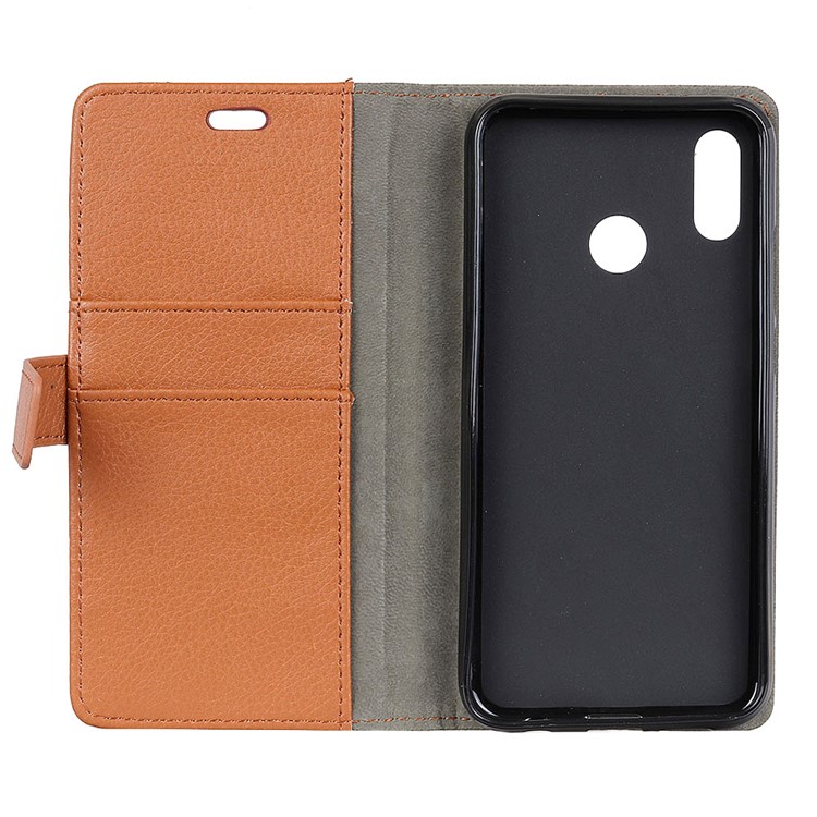 Litchi Grain Wallet Stand Leather Cellphone Cover for Asus Zenfone Max Pro (M1) ZB601KL / ZB602KL - Brown-5