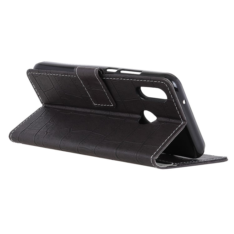 Vintage Crocodile Texture PU Leather Wallet Case for Asus Zenfone Max Pro (M1) ZB601KL - Black-5