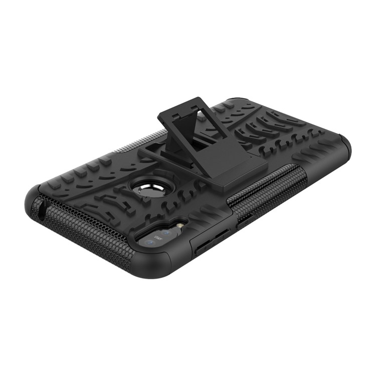 Tyre Pattern Kickstand PC + TPU Hybrid Case for Asus Zenfone Max Pro (M1) ZB601KL / ZB602KL - Black-4