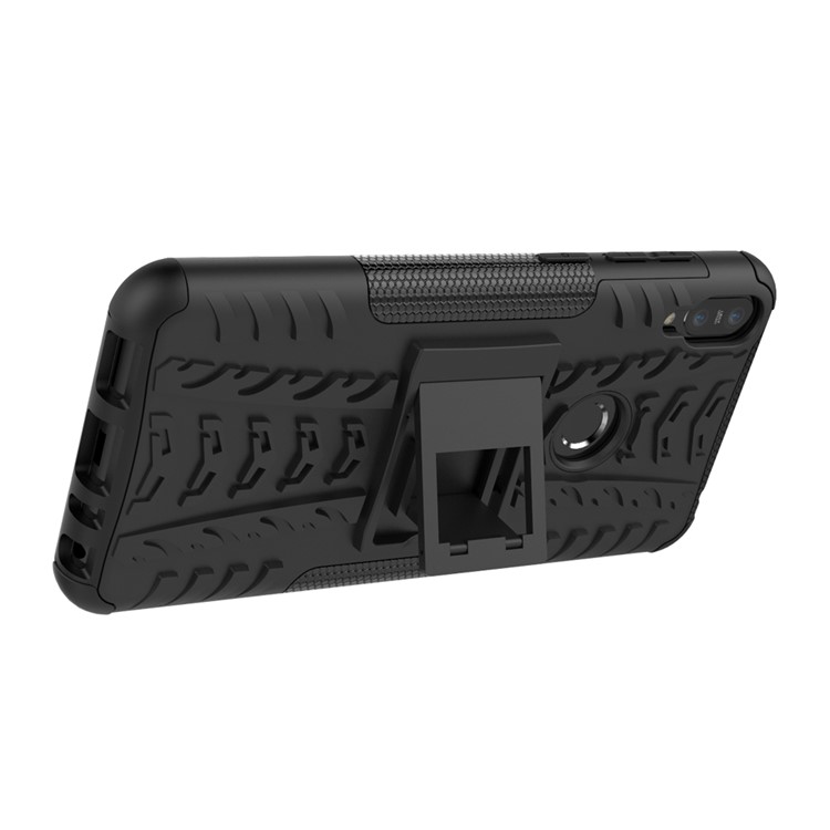 Tyre Pattern Kickstand PC + TPU Hybrid Case for Asus Zenfone Max Pro (M1) ZB601KL / ZB602KL - Black-6