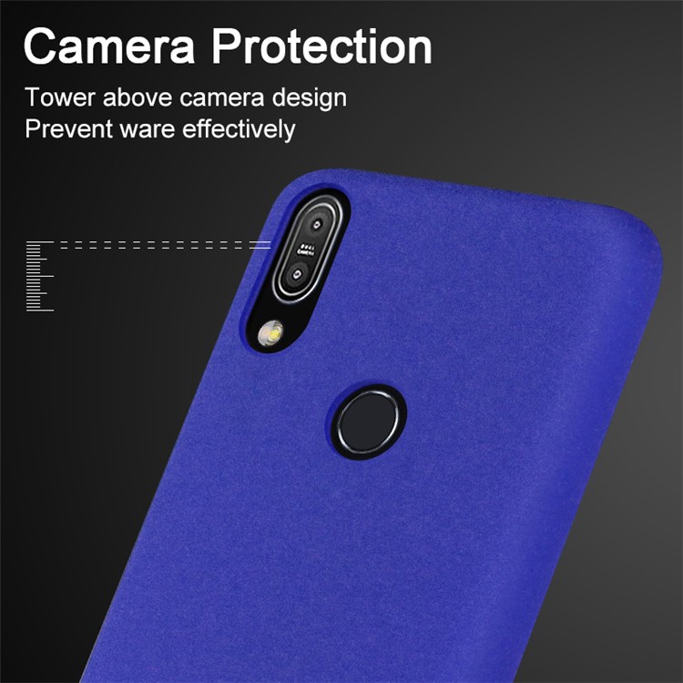 IMAK Kickstand Matte Skin PC Back Cover Case + Screen Protector for Asus Zenfone Max Pro (M1) ZB601KL / ZB602KL - Blue-4