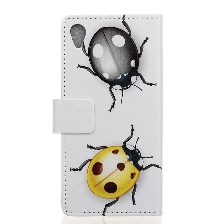 Patterned PU Leather Folio Wallet Stand Folio Mobile Case for Asus ZenFone Lite (L1) ZA551KL / Live (L1) ZA550KL - Ladybird-3