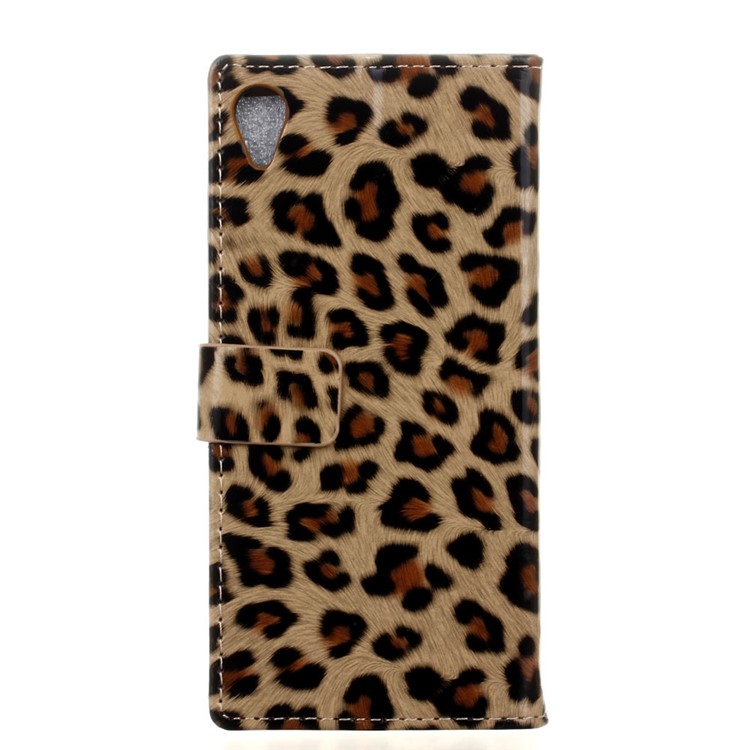 Leopard Pattern Leather Wallet Stand Phone Casing for Asus ZenFone Live (L1) ZA550KL / Lite (L1) ZA551K-4