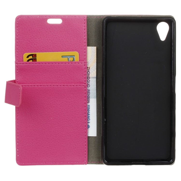Litchi Texture PU Leather Wallet Stand Mobile Shell for Asus ZenFone Live (L1) ZA550KL / Lite (L1) ZA551K - Rose-5