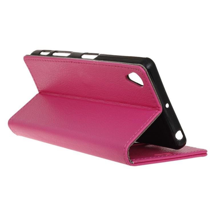 Litchi Texture PU Leather Wallet Stand Mobile Shell for Asus ZenFone Live (L1) ZA550KL / Lite (L1) ZA551K - Rose-6