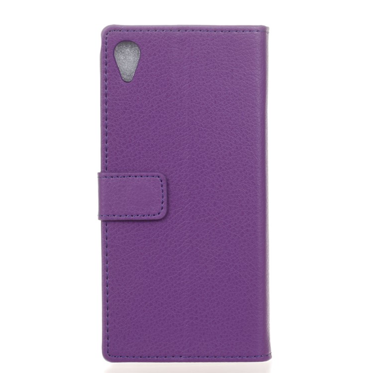 Litchi Texture PU Leather Wallet Stand Cell Phone Cover for Asus ZenFone Live (L1) ZA550KL - Purple-4
