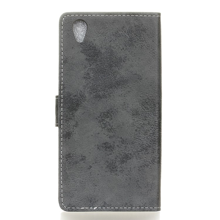 Vintage Style PU Leather Protection Mobile Cover for Asus ZenFone Live (L1) ZA550KL - Grey-5