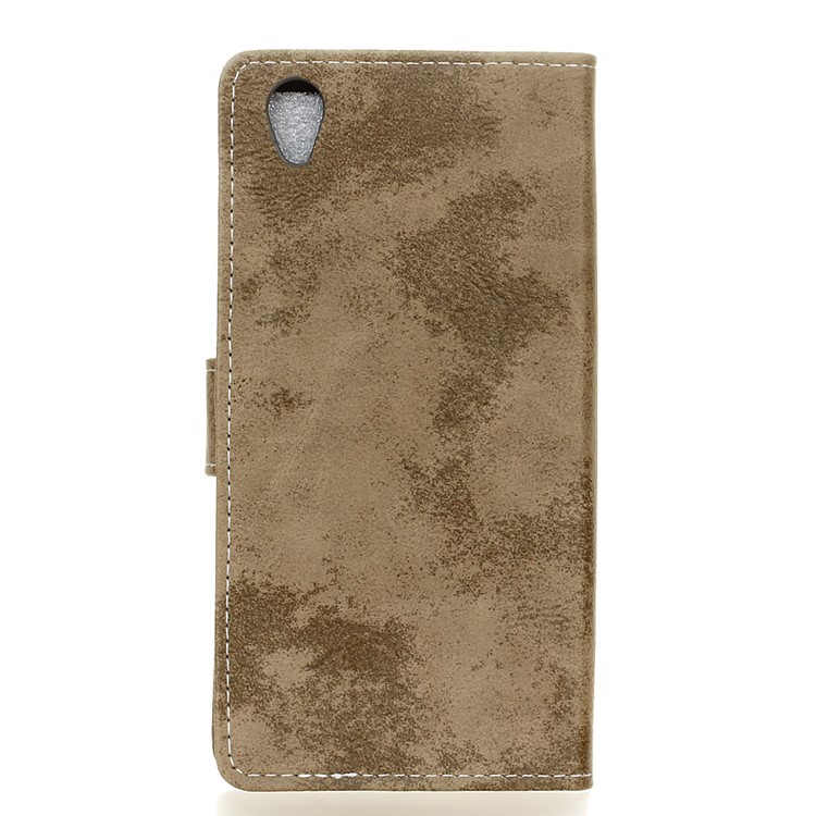 Vintage Style PU Leather Protection Mobile Case Cover for Asus ZenFone Live (L1) ZA550KL - Khaki-5