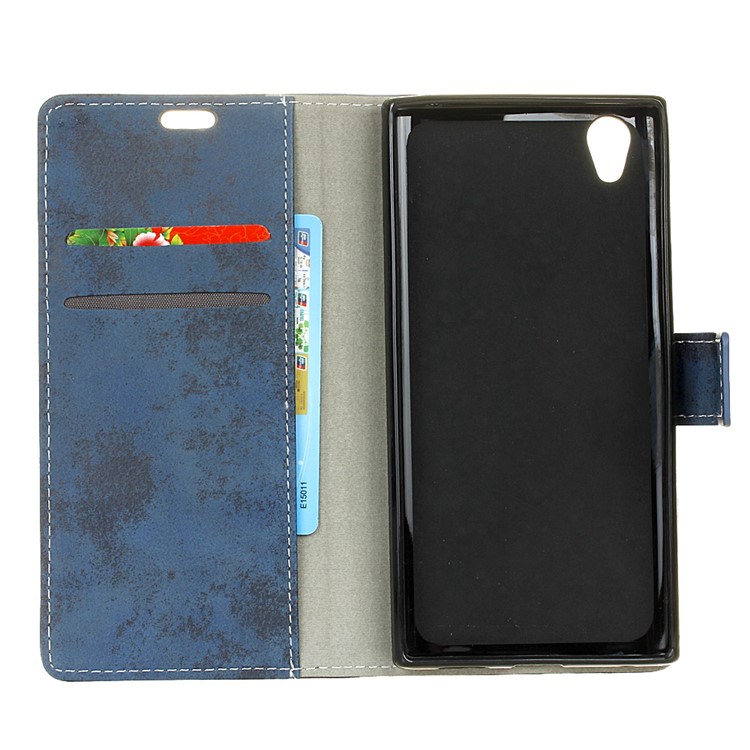 Vintage Style PU Leather Protection Protection Mobile Case for Asus ZenFone Live (L1) ZA550KL - Blue-6