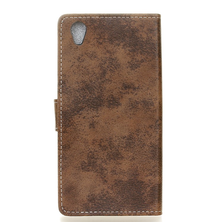 For Asus ZenFone Live (L1) ZA550KL Retro Style Leather Protection Flip Cover Shell - Brown-5