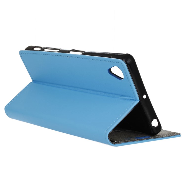 PU Leather Folio Flip Wallet Stand Cell Phone Cover for Asus ZenFone Live (L1) ZA550KL - Blue-5