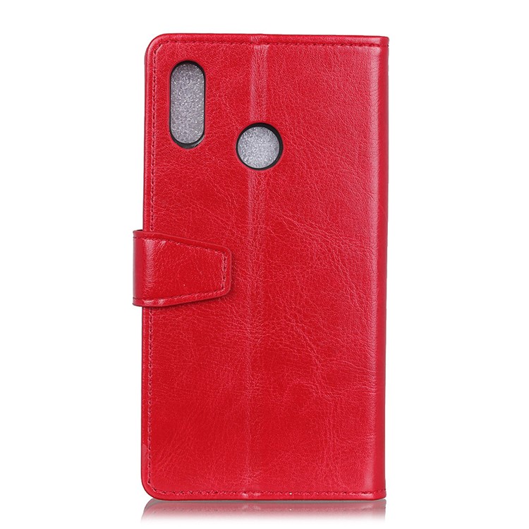 Crazy Horse Texture Wallet Stand Leather Case for Asus Zenfone Max Pro (M1) ZB601KL / ZB602KL - Red-2
