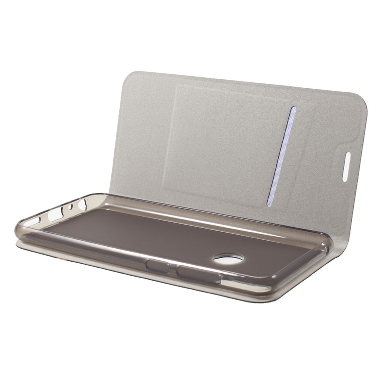 Cross Pattern Leather Card Holder Phone Cover (Built-in Steel Sheet) for Asus Zenfone Max Pro (M1) ZB601KL - Black-5