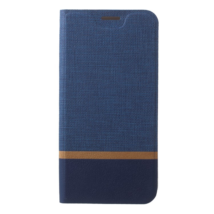 Cross Pattern Leather Card Slot Phone Shell (Built-in Steel Sheet) for Asus Zenfone Max Pro (M1) ZB601KL / ZB602KL - Blue-1
