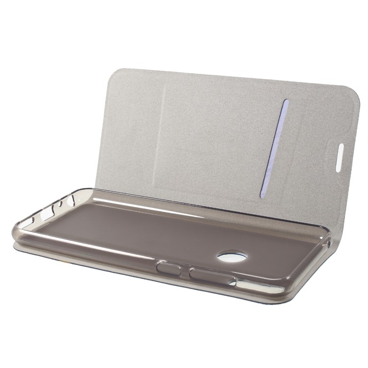Cross Pattern Leather Card Slot Phone Shell (Built-in Steel Sheet) for Asus Zenfone Max Pro (M1) ZB601KL / ZB602KL - Blue-5