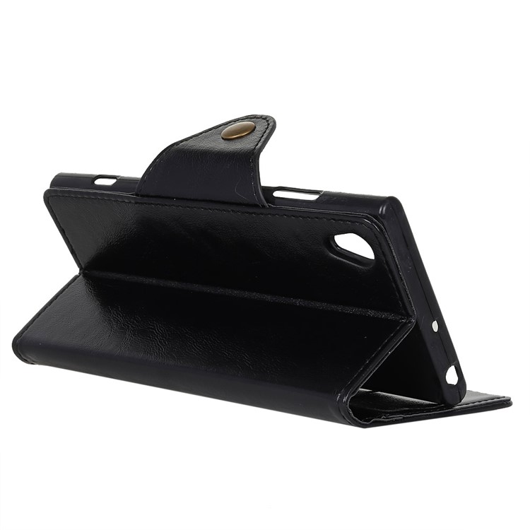 PU Leather Protection Wallet Stand Phone Cover for Asus ZenFone Live (L1) ZA550KL - Black-5