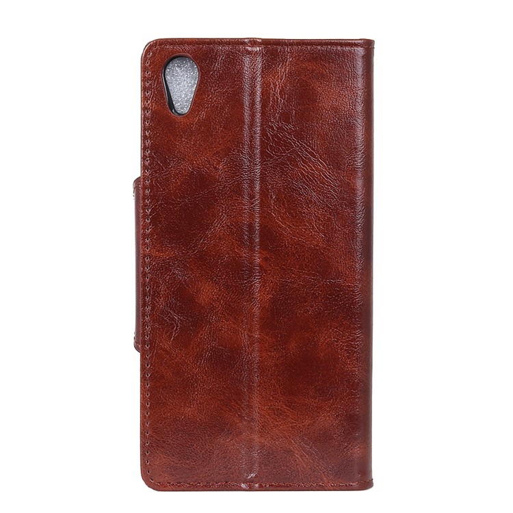 Wallet Stand Leather Cover Case Shell for Asus ZenFone Live (L1) ZA550KL - Coffee-3