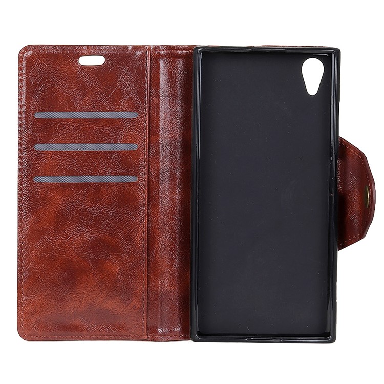 Wallet Stand Leather Cover Case Shell for Asus ZenFone Live (L1) ZA550KL - Coffee-4