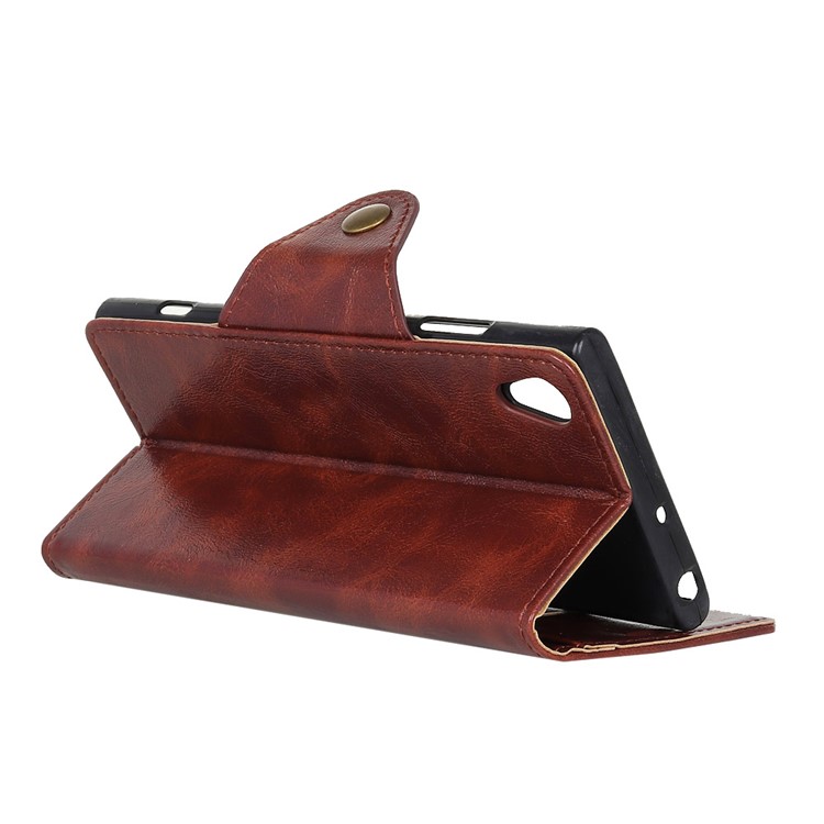 Wallet Stand Leather Cover Case Shell for Asus ZenFone Live (L1) ZA550KL - Coffee-5