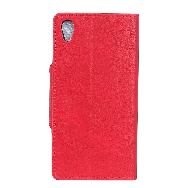 Wallet Leather Stand Cover for Asus ZenFone Live (L1) ZA550KL - Red-4
