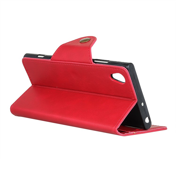 Wallet Leather Stand Cover for Asus ZenFone Live (L1) ZA550KL - Red-6