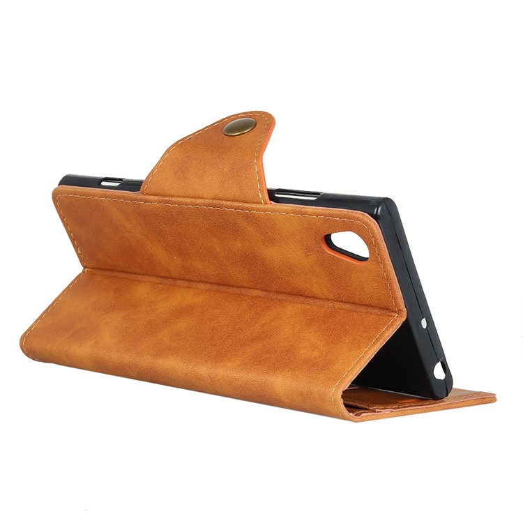 Wallet Leather Cover with Stand for Asus ZenFone Live (L1) ZA550KL - Brown-6