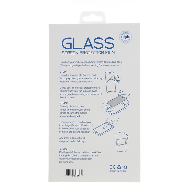 50Pcs/Lot Universal Flip Packing Box for 9H Tempered Glass Screen Protection Film, Size: 16.5 x 9cm - Blue-2